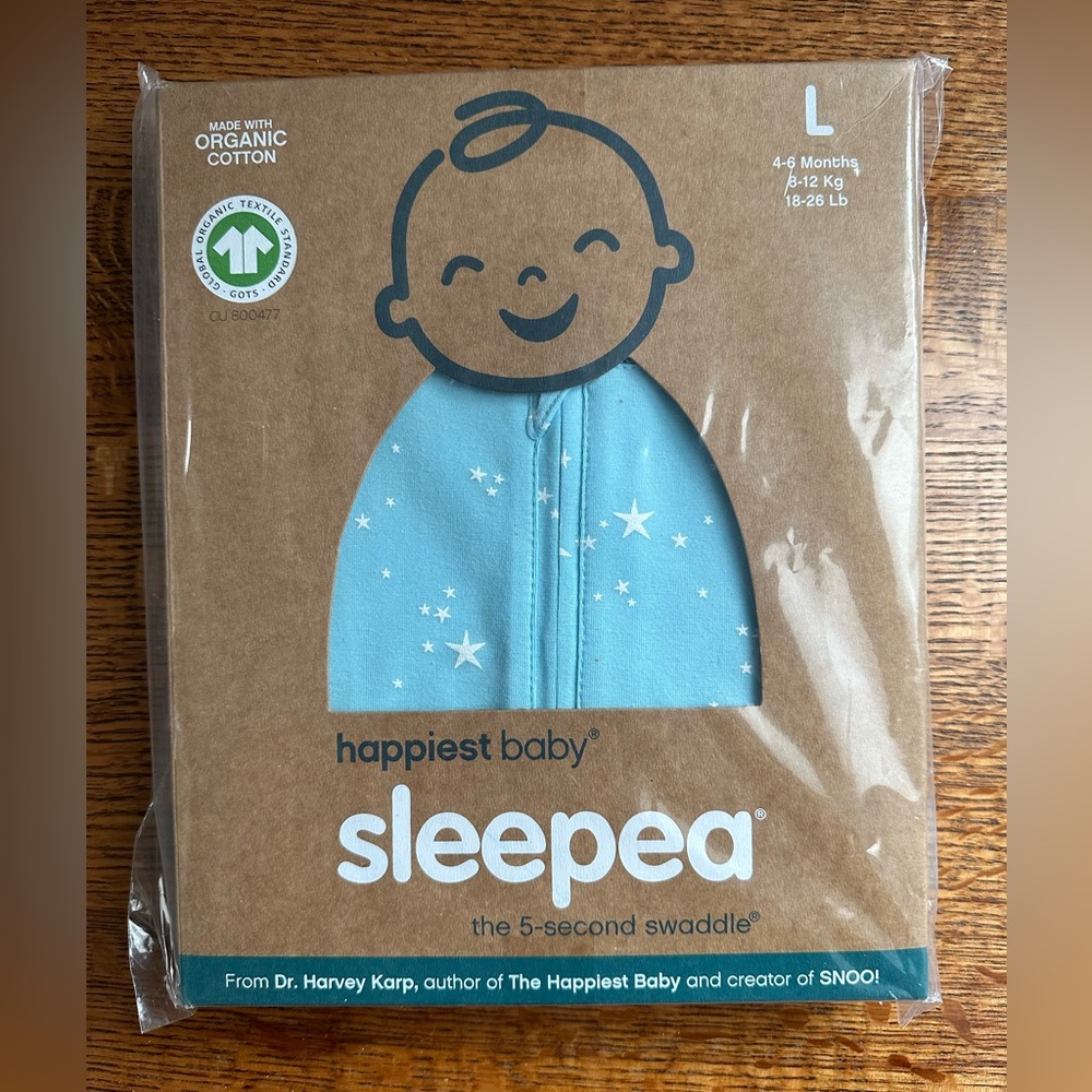 NWT Happiest Baby Sleepea Swaddle size L
